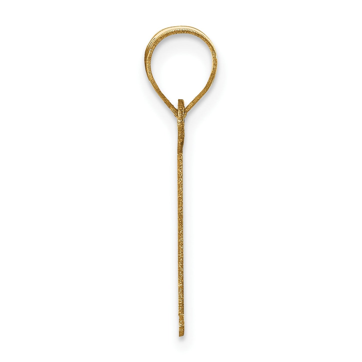 14k Polished Letter I Initial Pendant