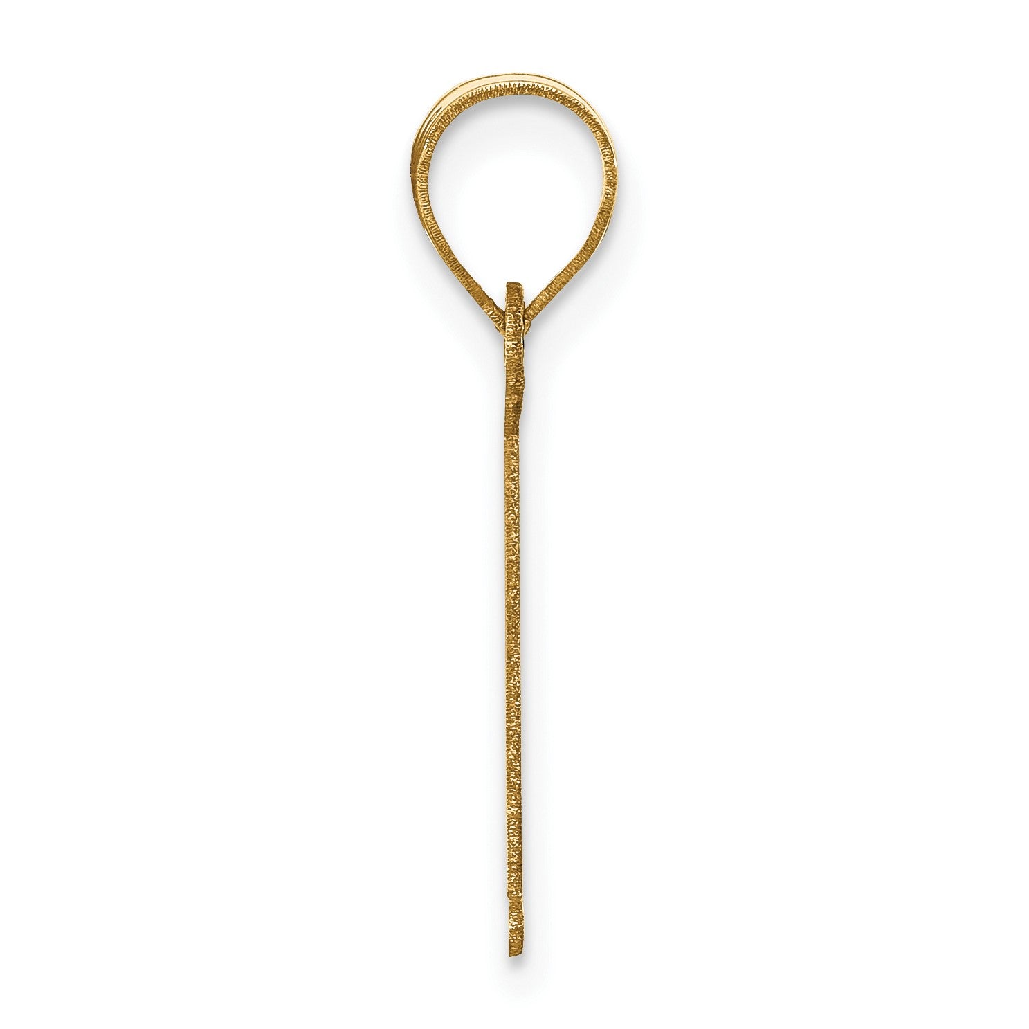 14k Polished Letter I Initial Pendant