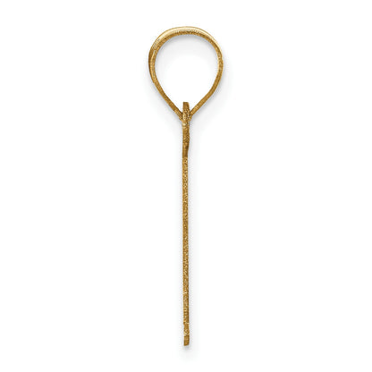 14k Polished Letter I Initial Pendant