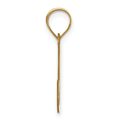 14k Polished Letter J Initial Pendant
