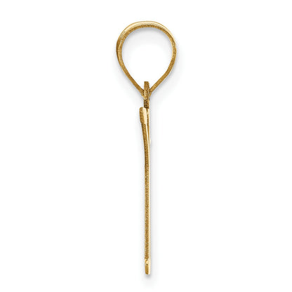 14k Polished Letter K Initial Pendant