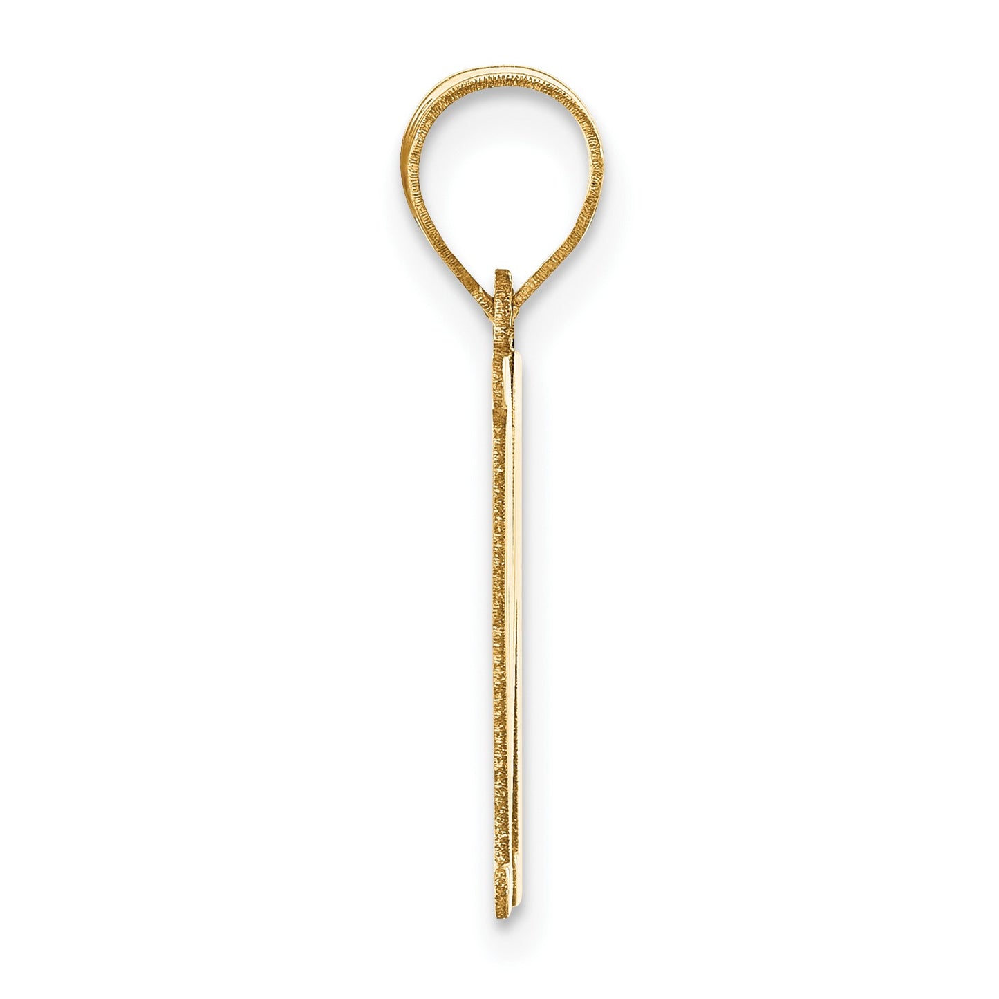14k Polished Letter M Initial Pendant