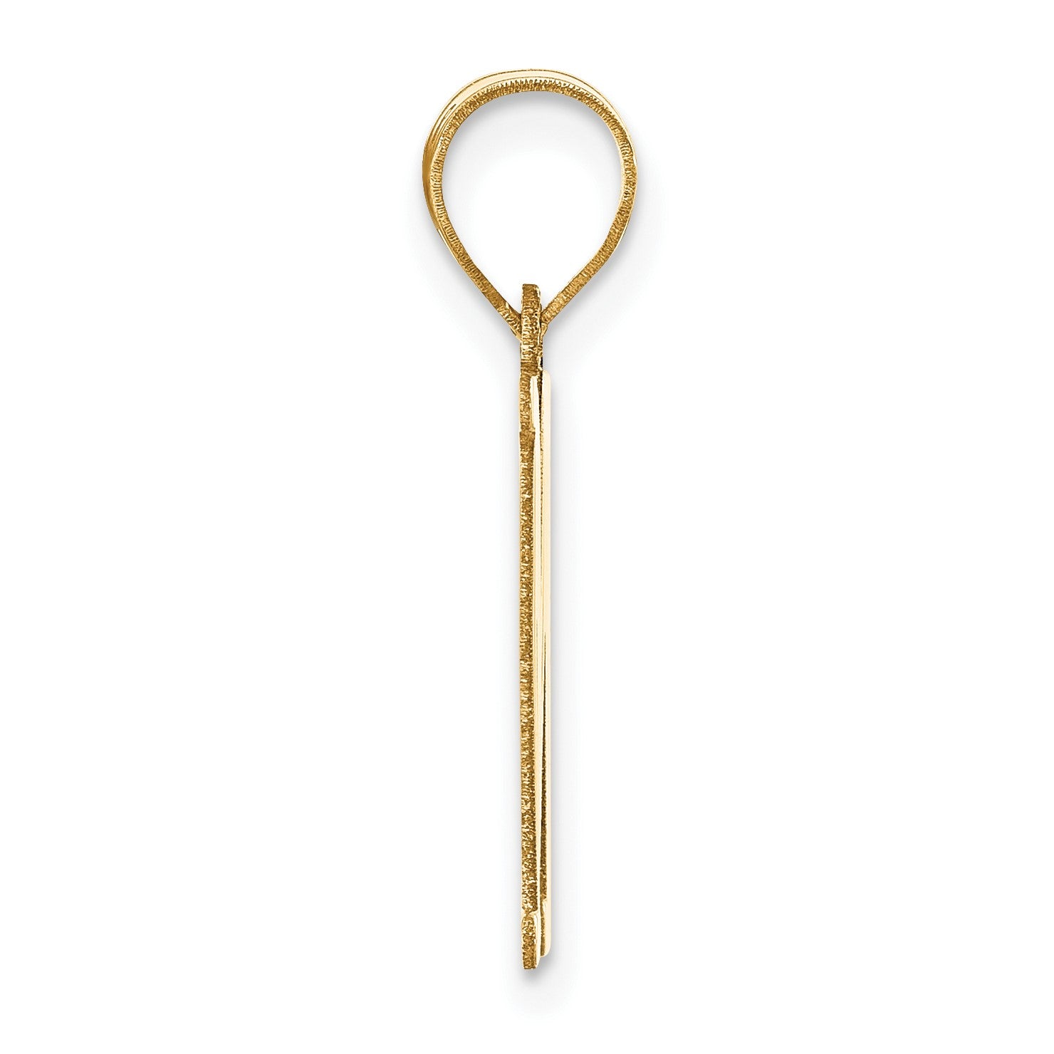14k Polished Letter M Initial Pendant