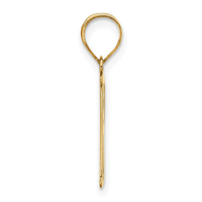 14k Polished Letter R Initial Pendant