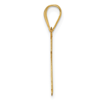 14k Polished Letter T Initial Pendant