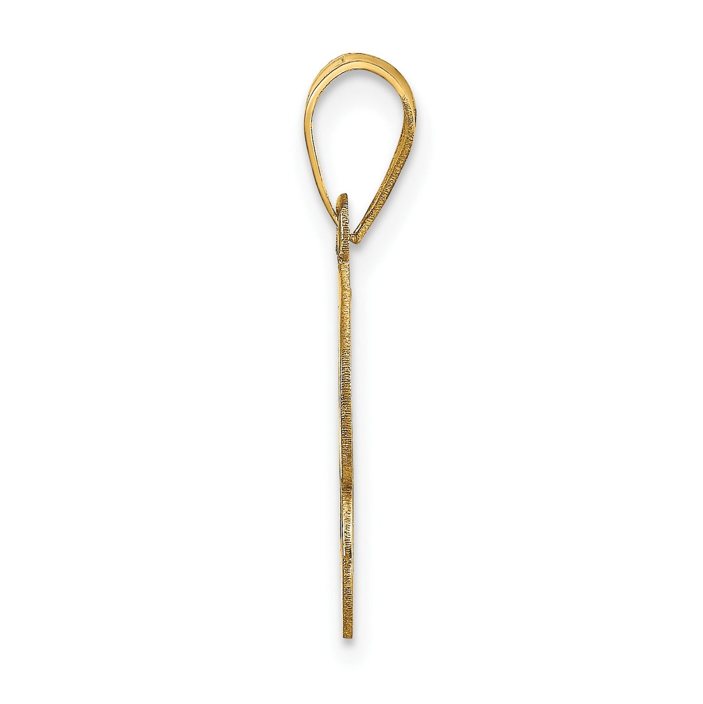 14k Polished Bubble Letter B Initial Pendant