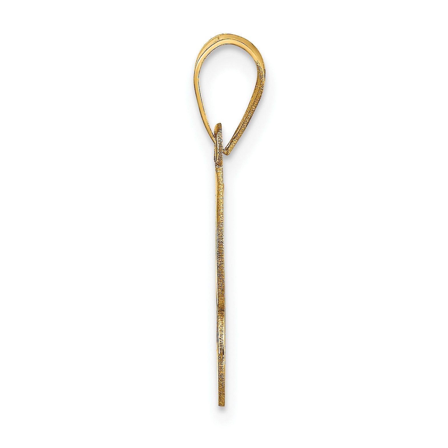 14k Polished Bubble Letter B Initial Pendant