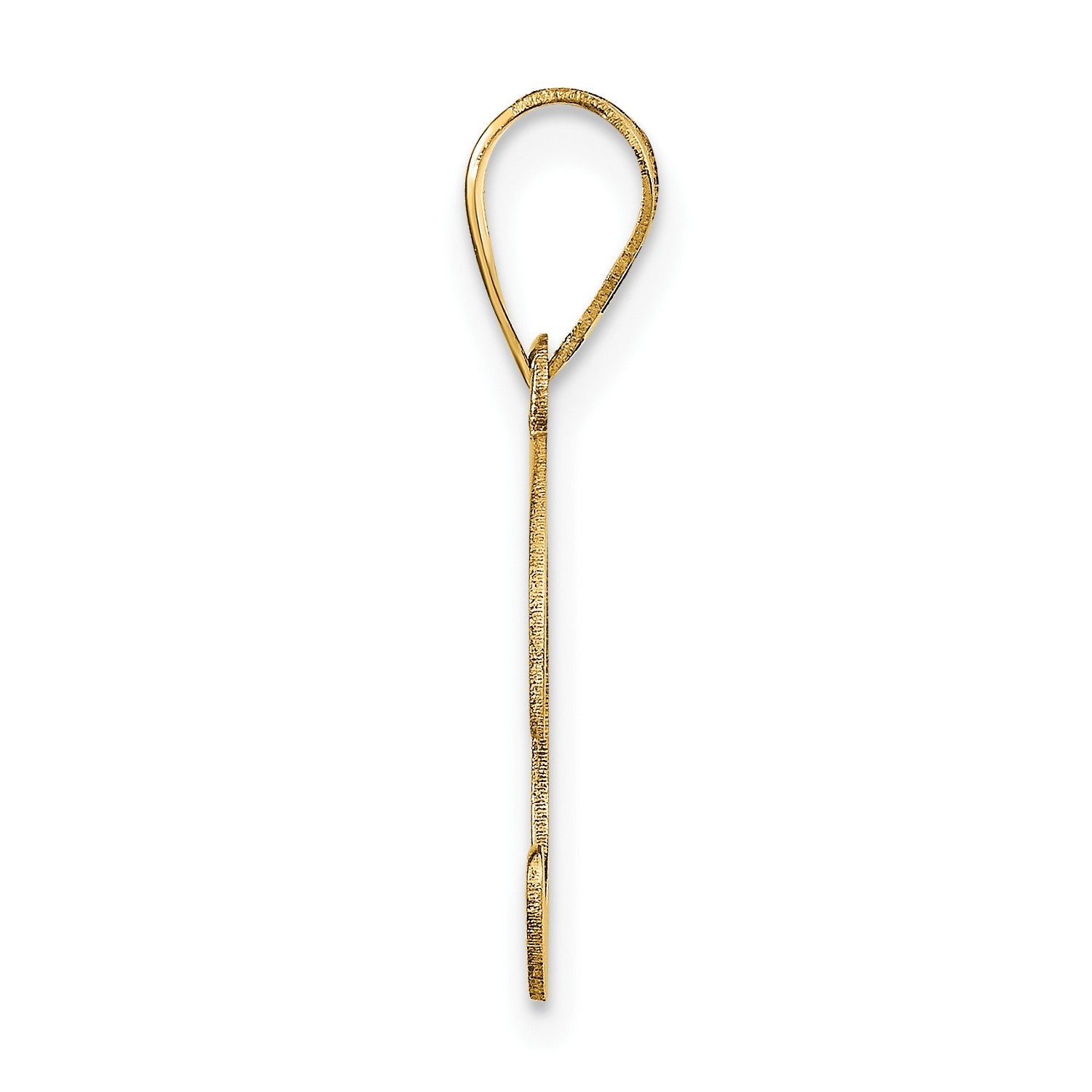 14k Polished Bubble Letter C Initial Pendant