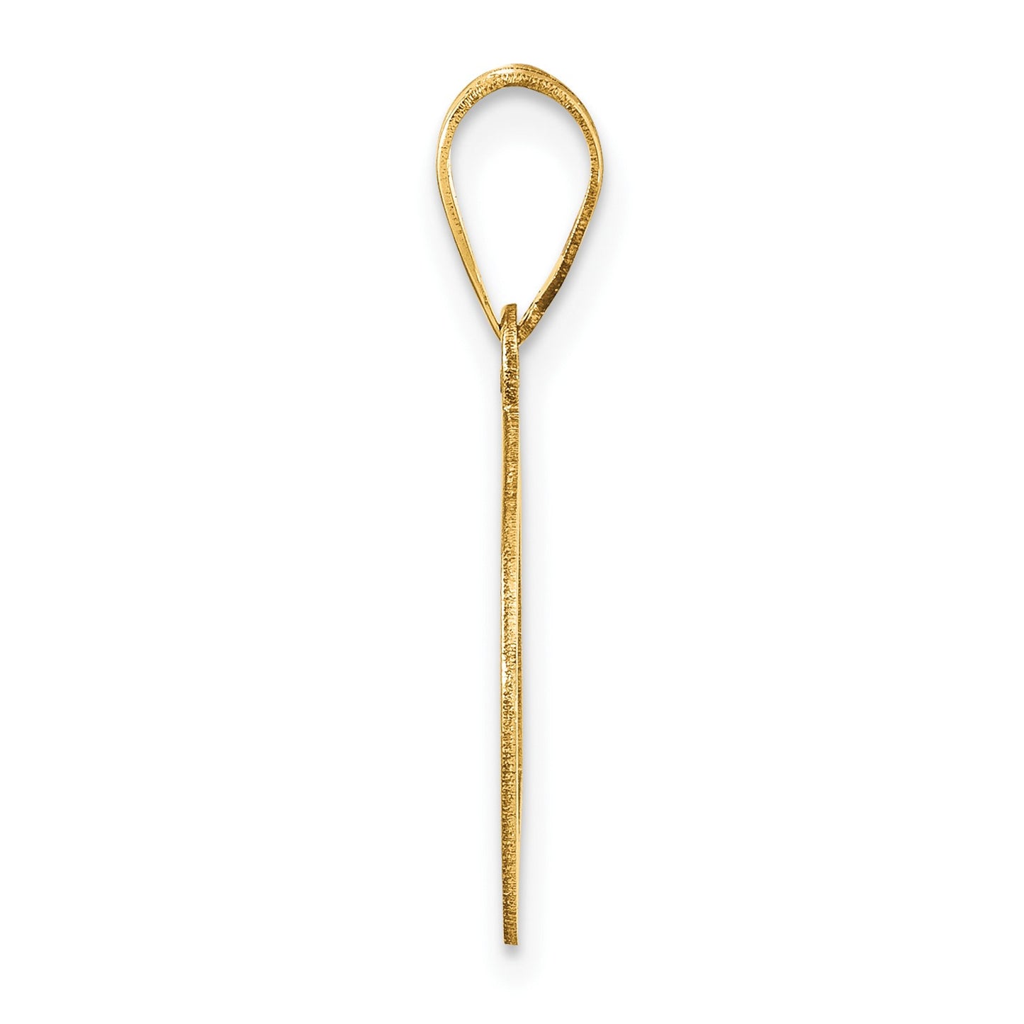 14k Polished Bubble Letter D Initial Pendant