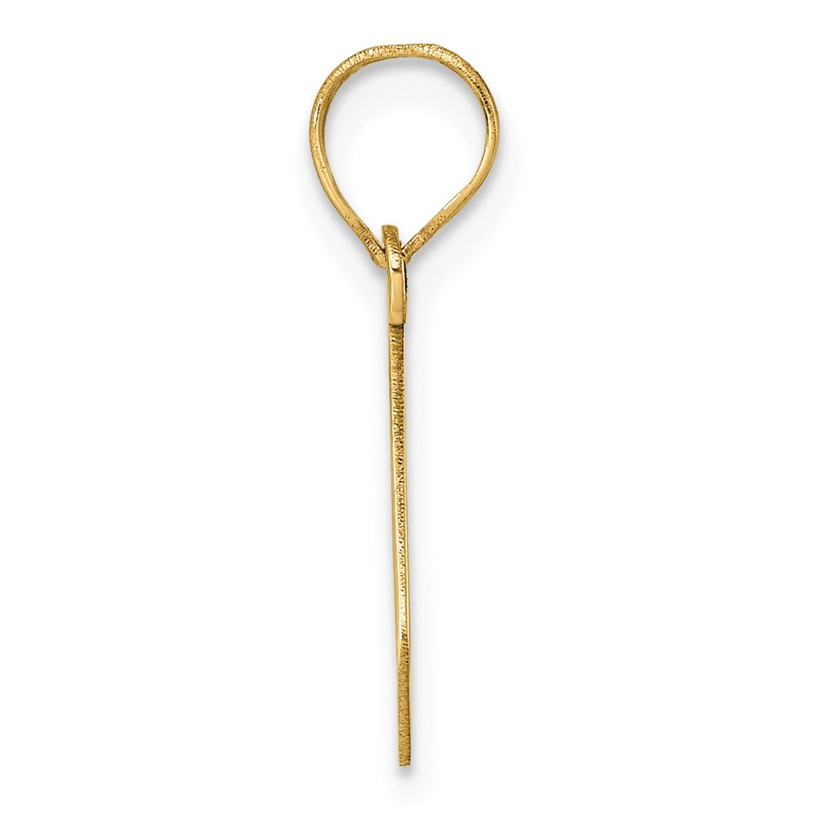 14k Polished Bubble Letter L Initial Pendant