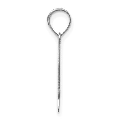 14kw Polished Bubble Letter H Initial Pendant