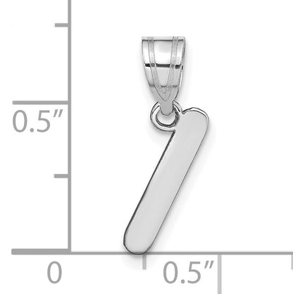 14kw Polished Bubble Letter I Initial Pendant
