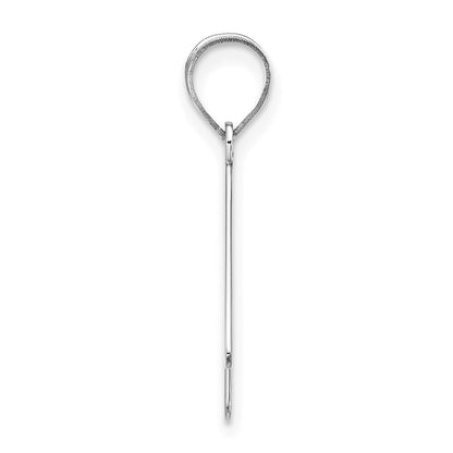 14kw Polished Bubble Letter K Initial Pendant