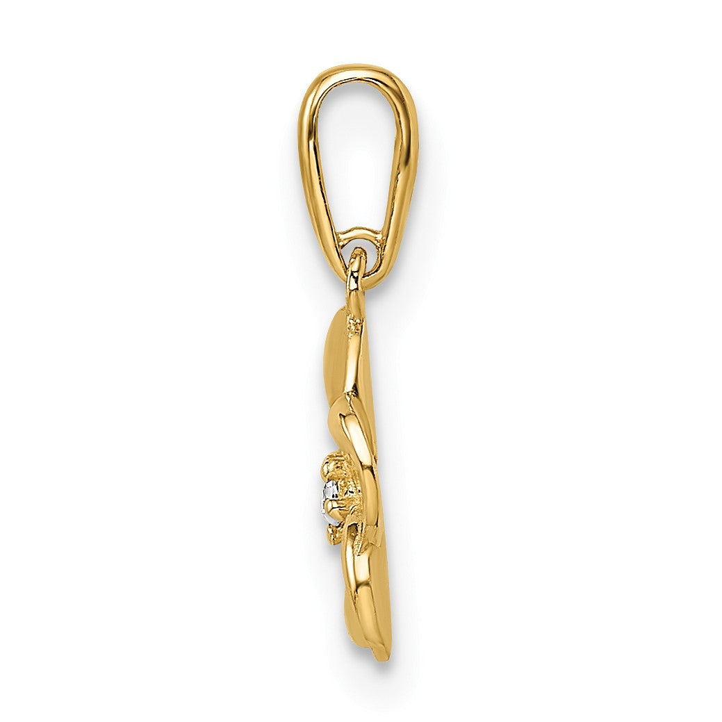 14k Small Flower Pendant