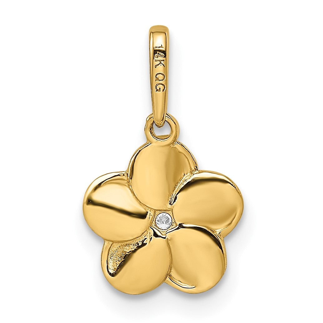 14k Small Flower Pendant