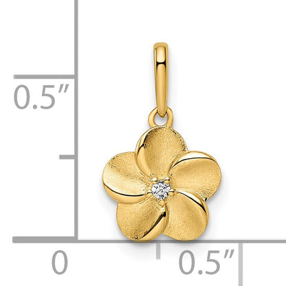 14k Small Flower Pendant