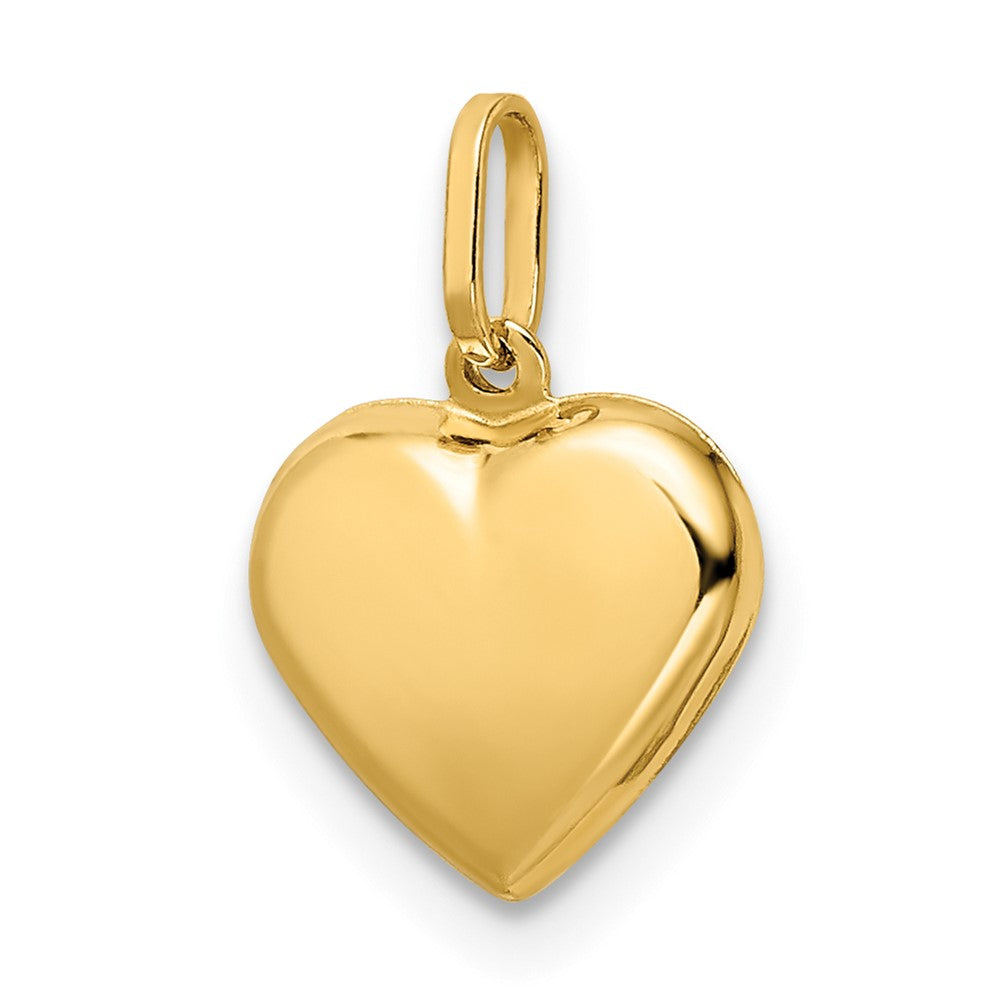 14k Polished Puffed Heart Pendant