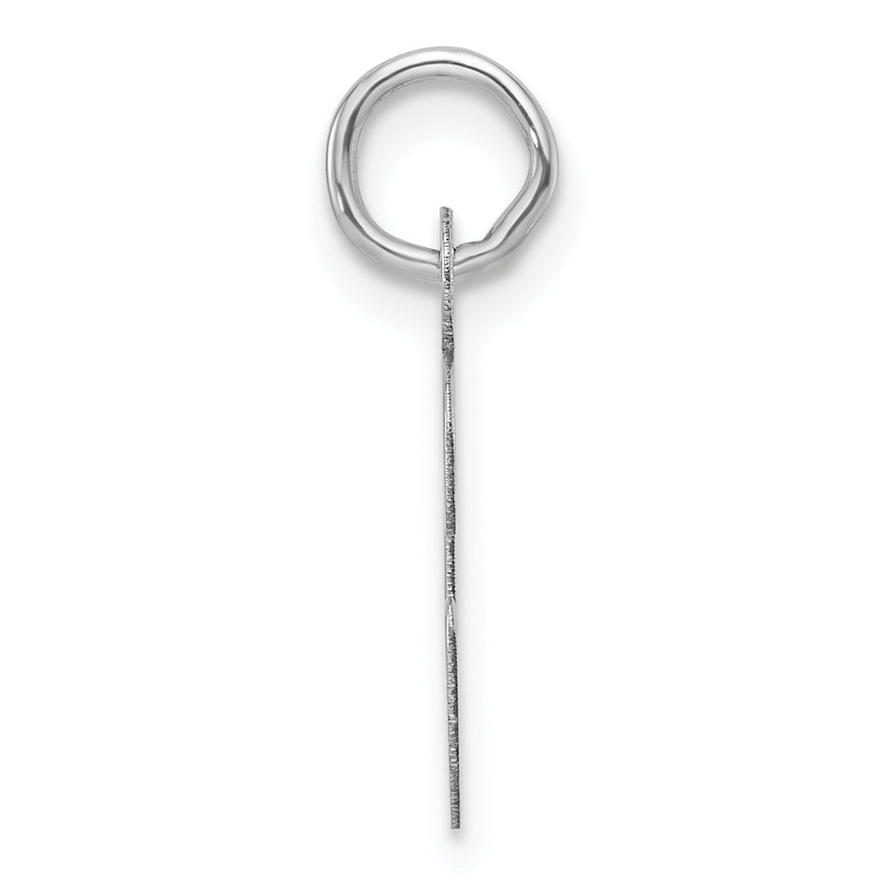 14K White Gold  Slanted Block Letter G Initial Charm