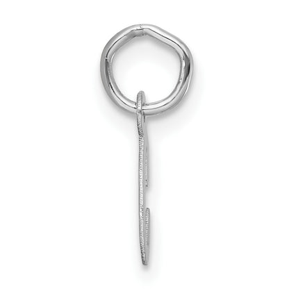 14k White Gold Small Script Letter C Initial Charm