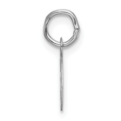 14k White Gold Small Script Letter G Initial Charm