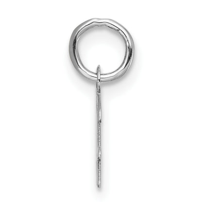 14k White Gold Small Script Letter H Initial Charm