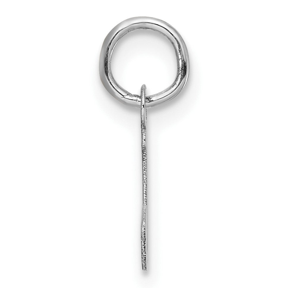 14k White Gold Small Script Letter J Initial Charm