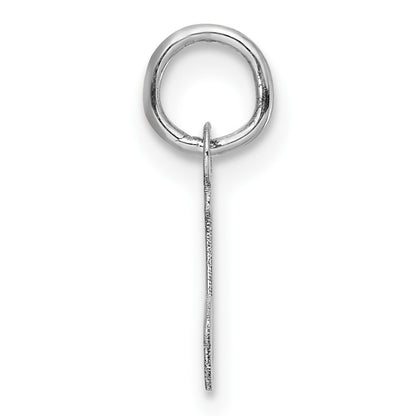 14k White Gold Small Script Letter J Initial Charm