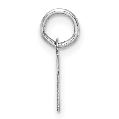 14k White Gold Small Script Letter K Initial Charm