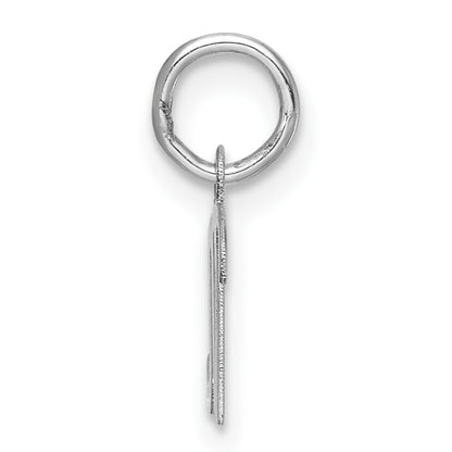 14k White Gold Small Script Letter M Initial Charm