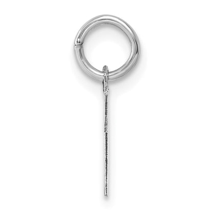 14k White Gold Small Script Letter M Initial Charm