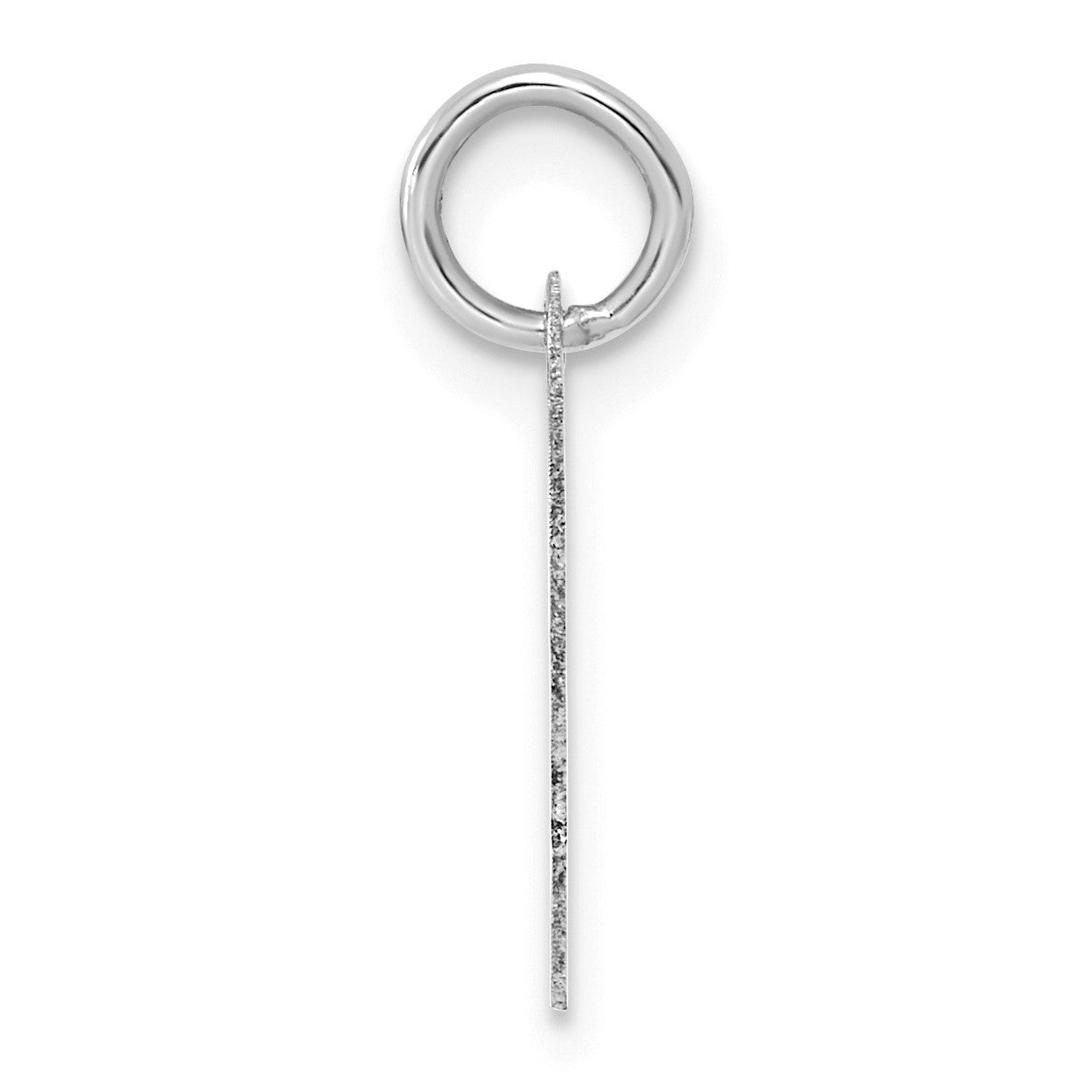 14k White Gold Small Script Letter Y Initial Charm