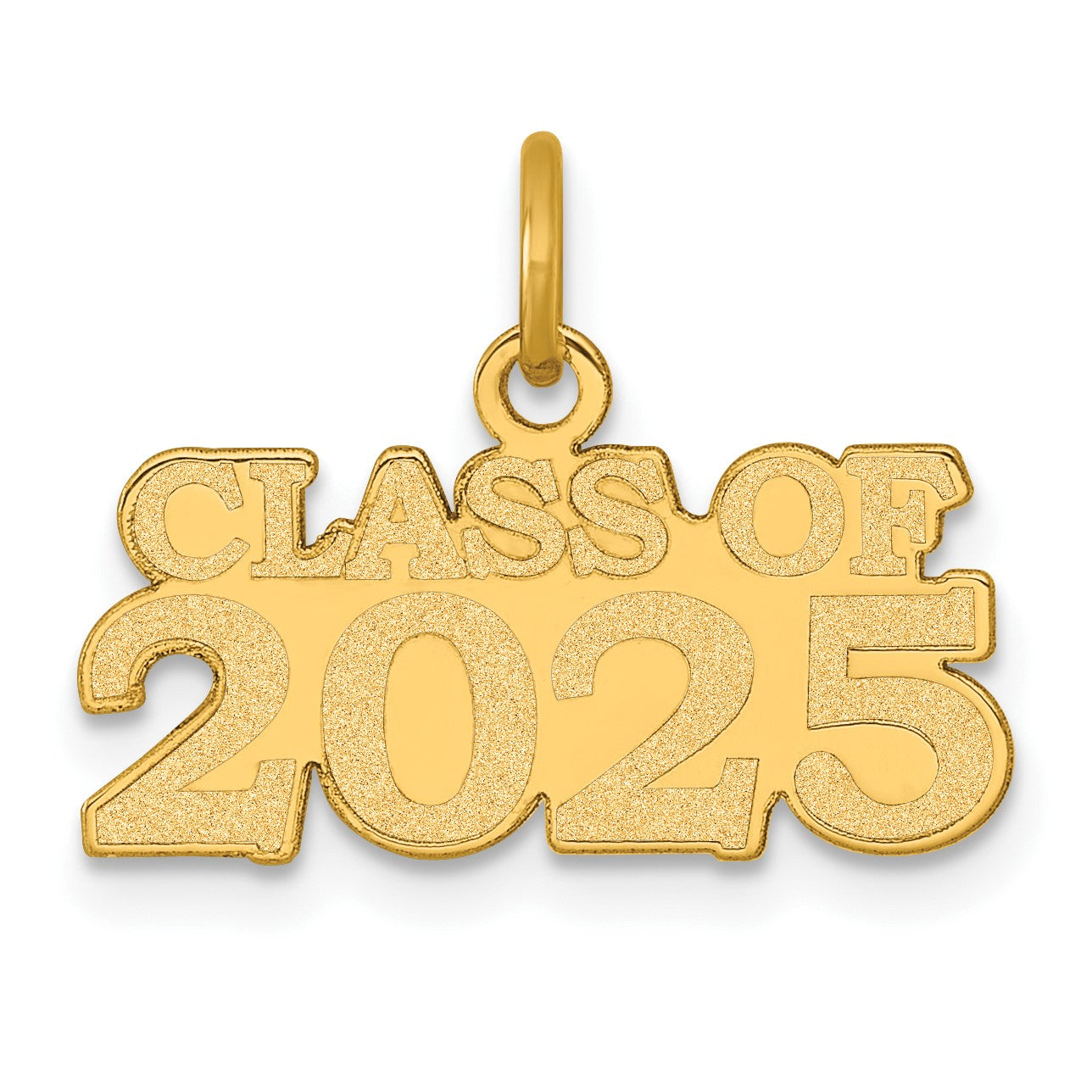 14k Polished CLASS OF 2025 Charm