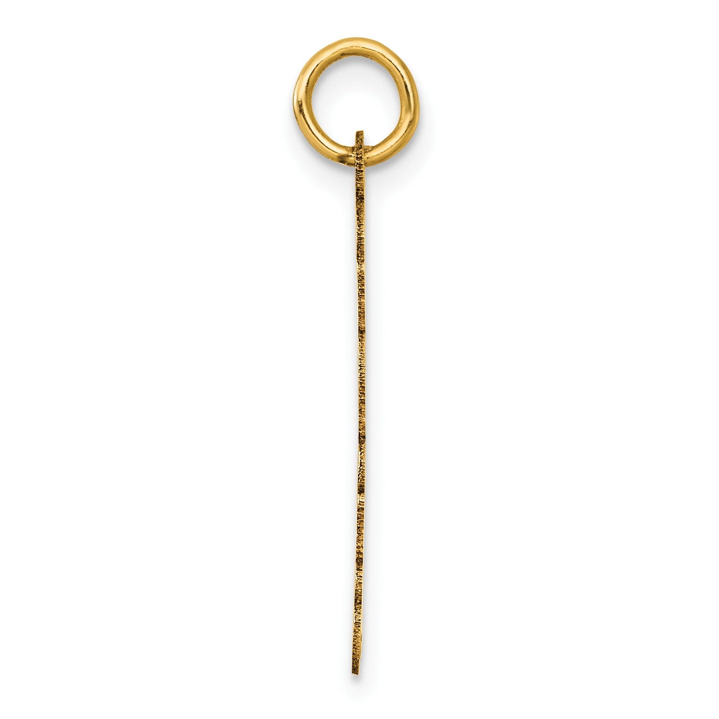14K Polished and Satin Vertical 2026 Charm