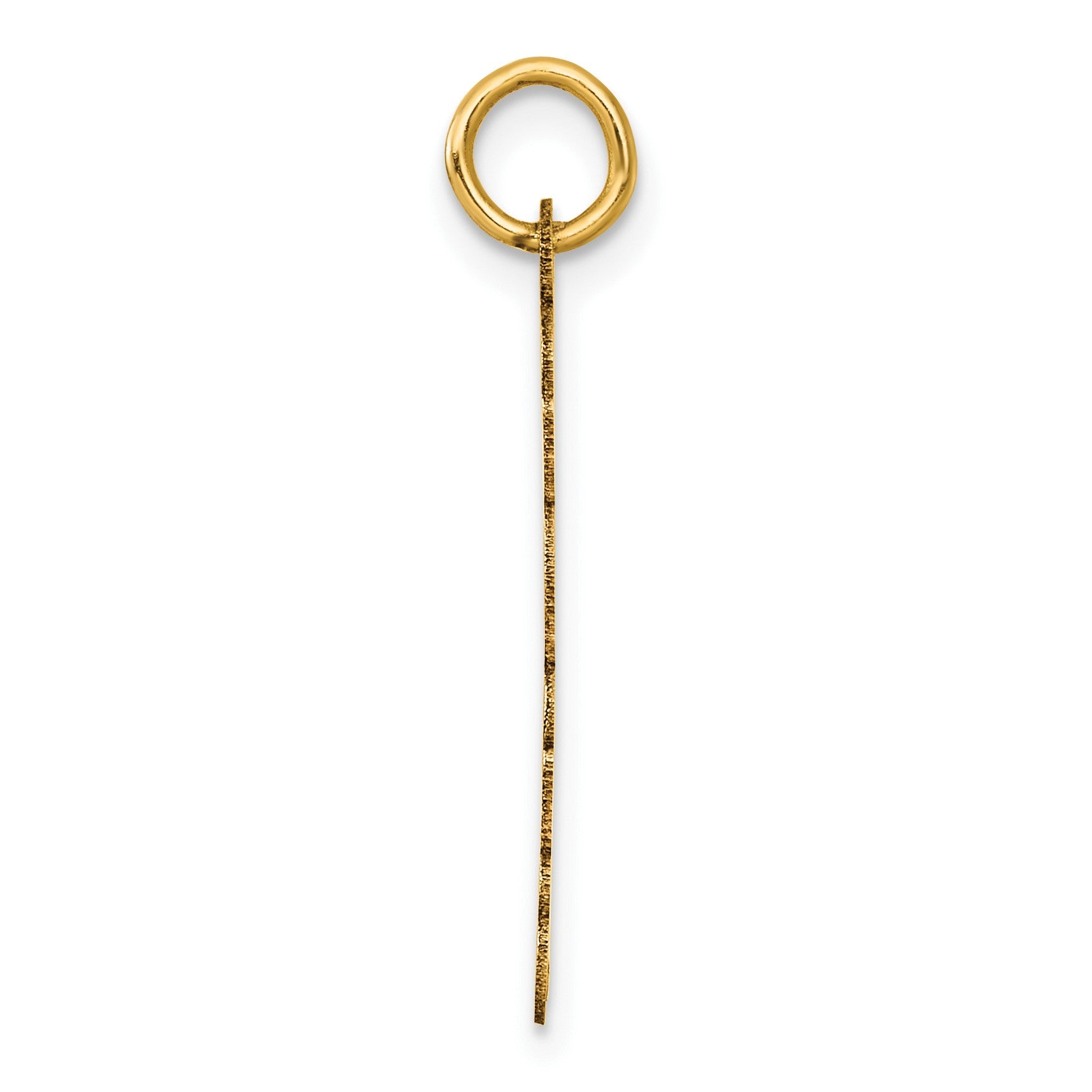 14K Polished and Satin Vertical 2026 Charm