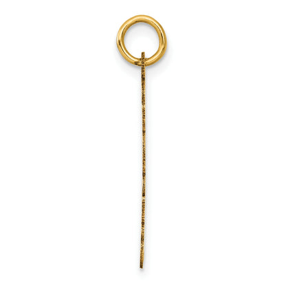 14K Polished and Satin Vertical 2026 Charm