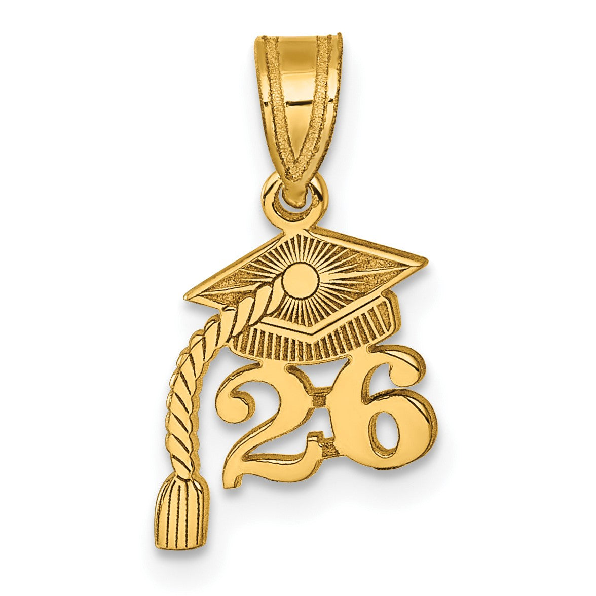 14K Graduation Cap 26 with Tassel Charm