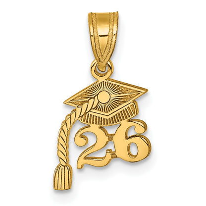 14K Graduation Cap 26 with Tassel Charm