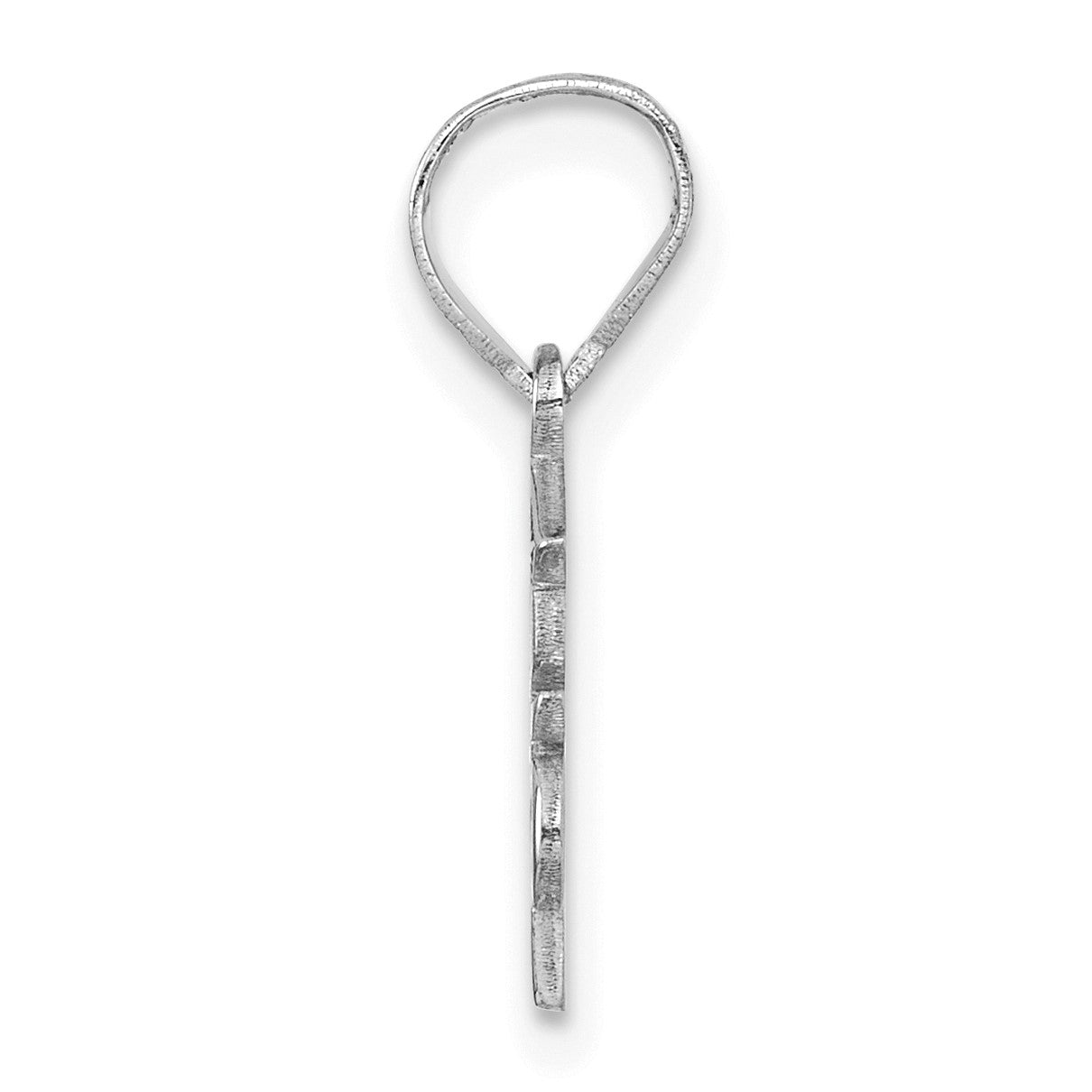 14K White Gold Graduation Cap 25 with Tassel Charm