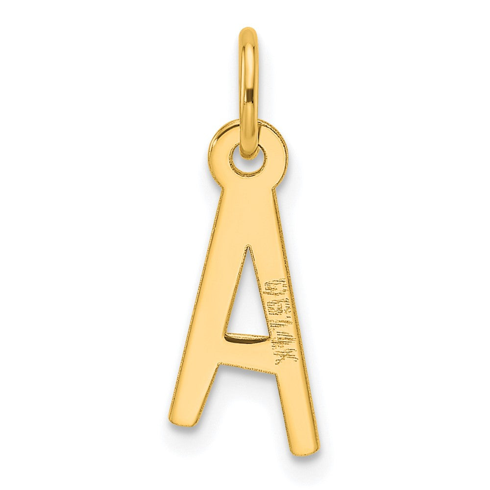 14k  Slanted Block Letter A Initial Charm