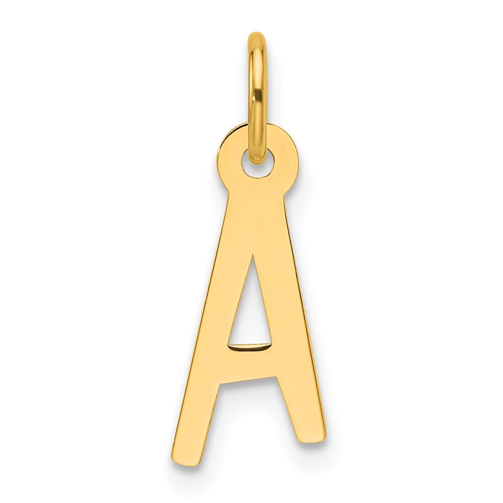 14k  Slanted Block Letter A Initial Charm