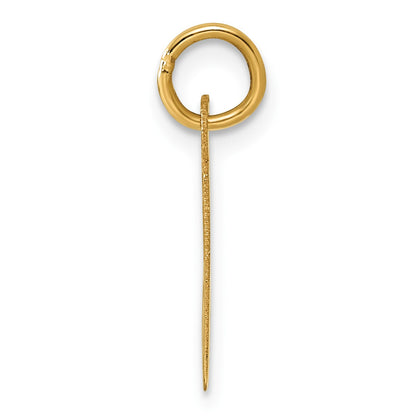 14k  Slanted Block Letter B Initial Charm
