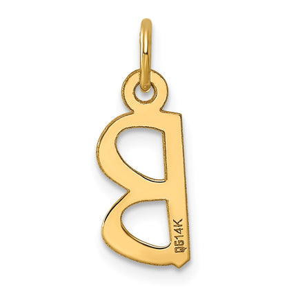 14k  Slanted Block Letter B Initial Charm
