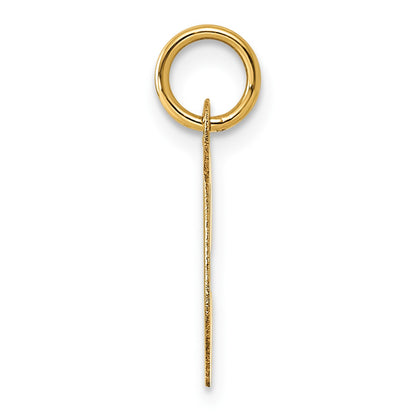 14k  Slanted Block Letter C Initial Charm