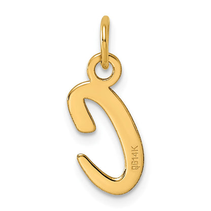 14k  Slanted Block Letter C Initial Charm