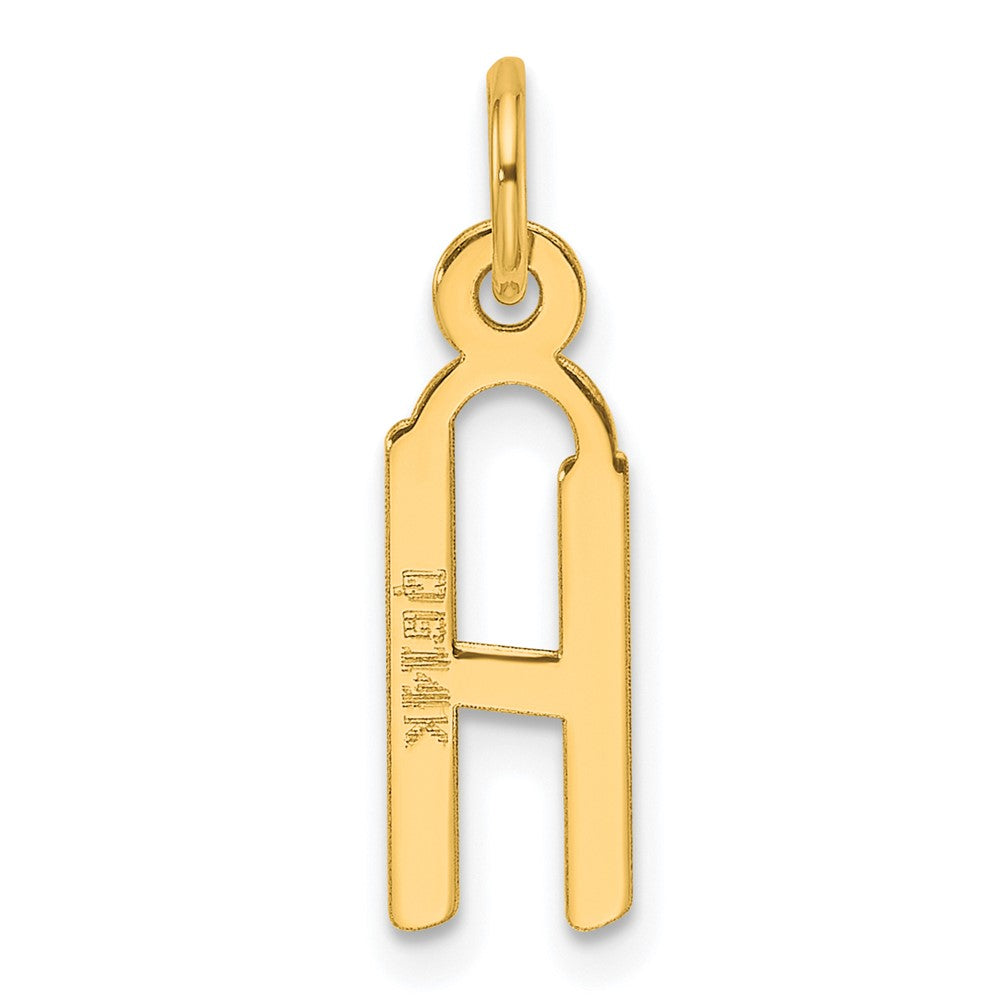 14K  Slanted Block Letter H Initial Charm