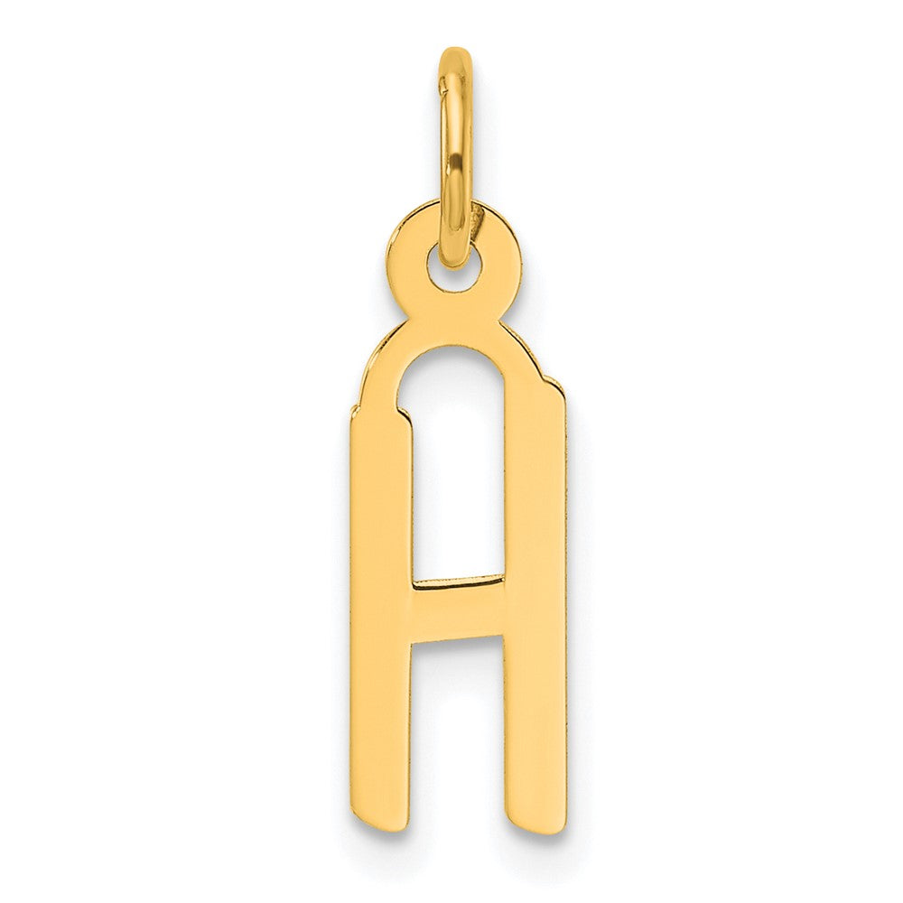 14K  Slanted Block Letter H Initial Charm