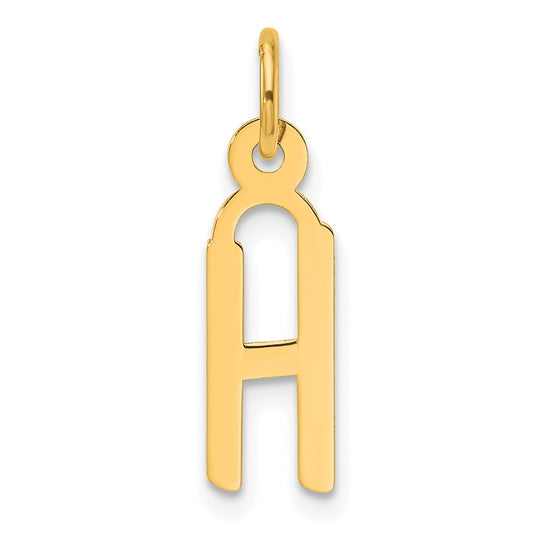 14K  Slanted Block Letter H Initial Charm