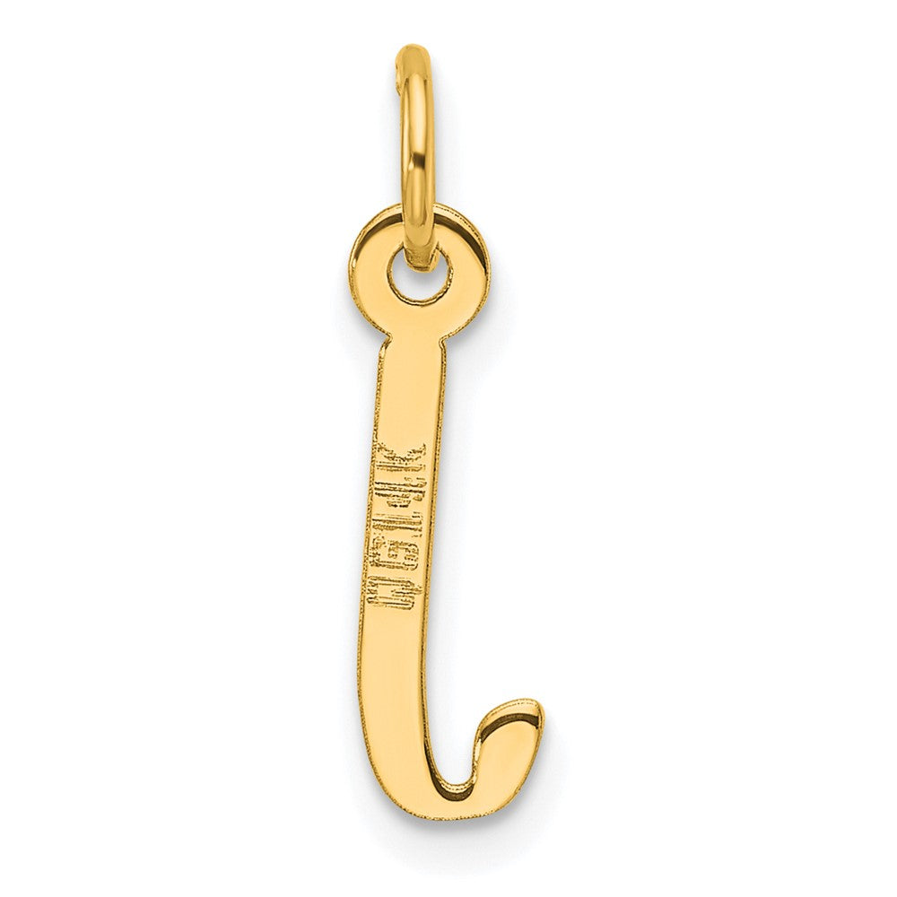 14K  Slanted Block Letter J Initial Charm