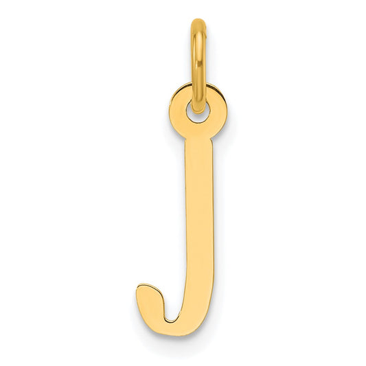 14K  Slanted Block Letter J Initial Charm