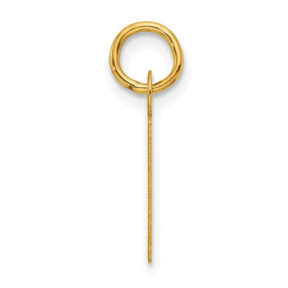 14K  Slanted Block Letter P Initial Charm